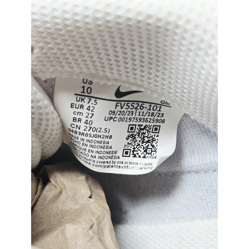Nike Court Legacy Lift Womens Size 10 Ivory Black Leather Shoe Sneakers Gum - Picture 8 of 8